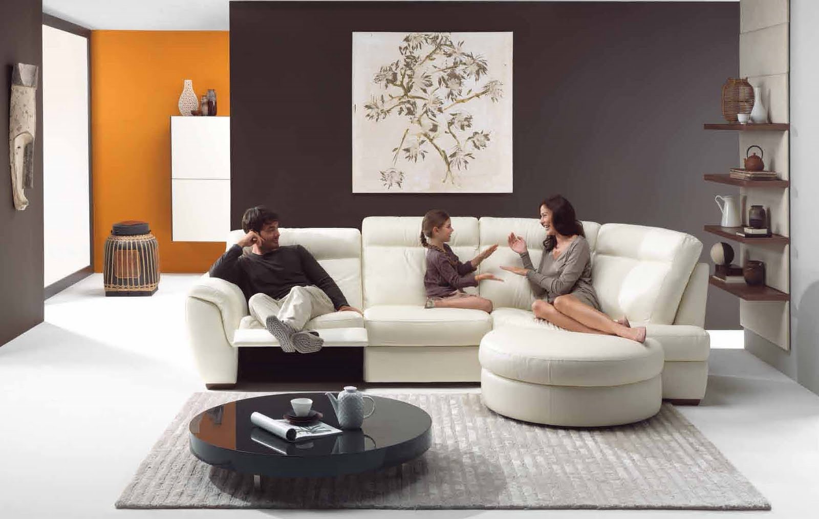 Orange and Grey Living Room Ideas