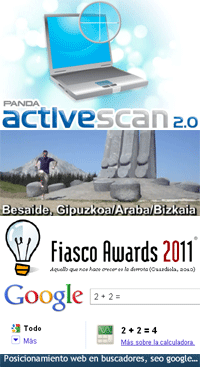 Amenazas informáticas, Fiasco Awards y Dancing in the Basque Country