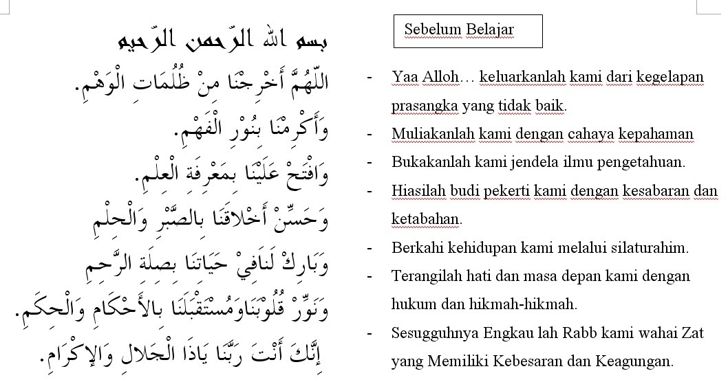 Doa Pagi Sebelum Belajar review terbaru