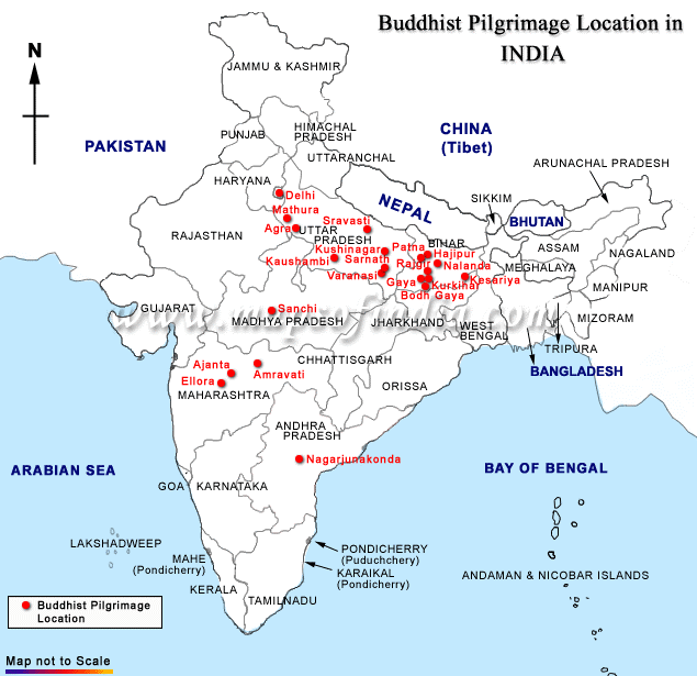 BUDDHIST PILGRIMAGE LOCATION IN INDIA