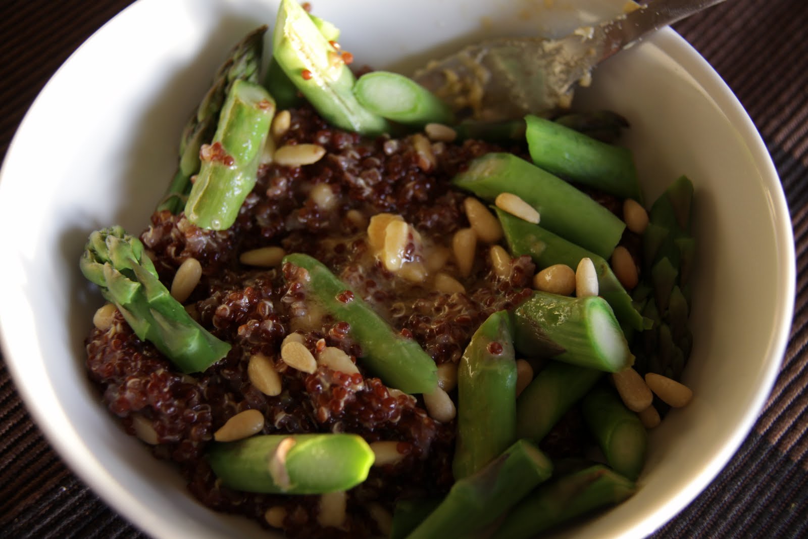 Six By 10 Tiny Kitchen Quinoa with Asparagus & Tabasco