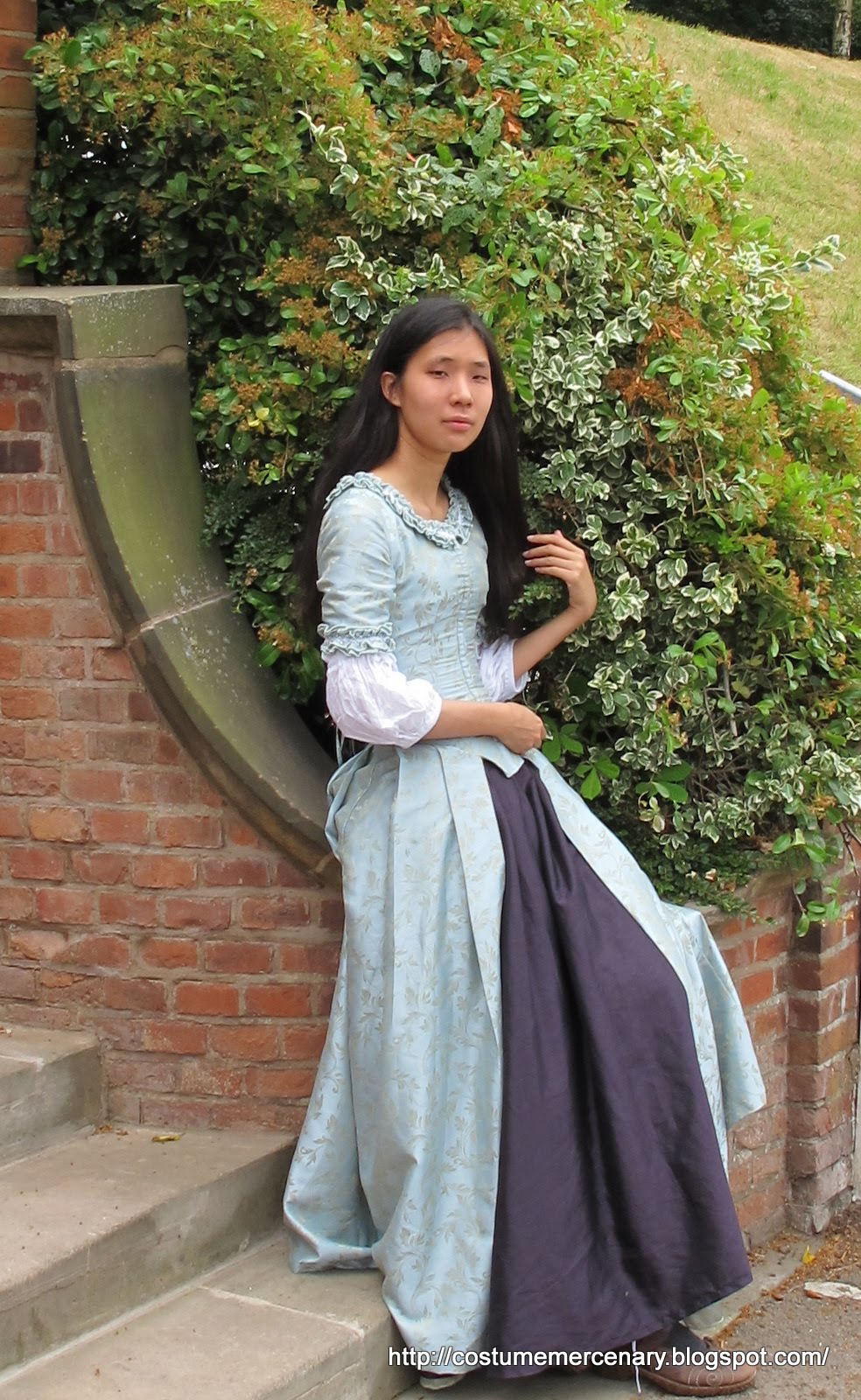 The Costume Mercenary Blue Damask Gown