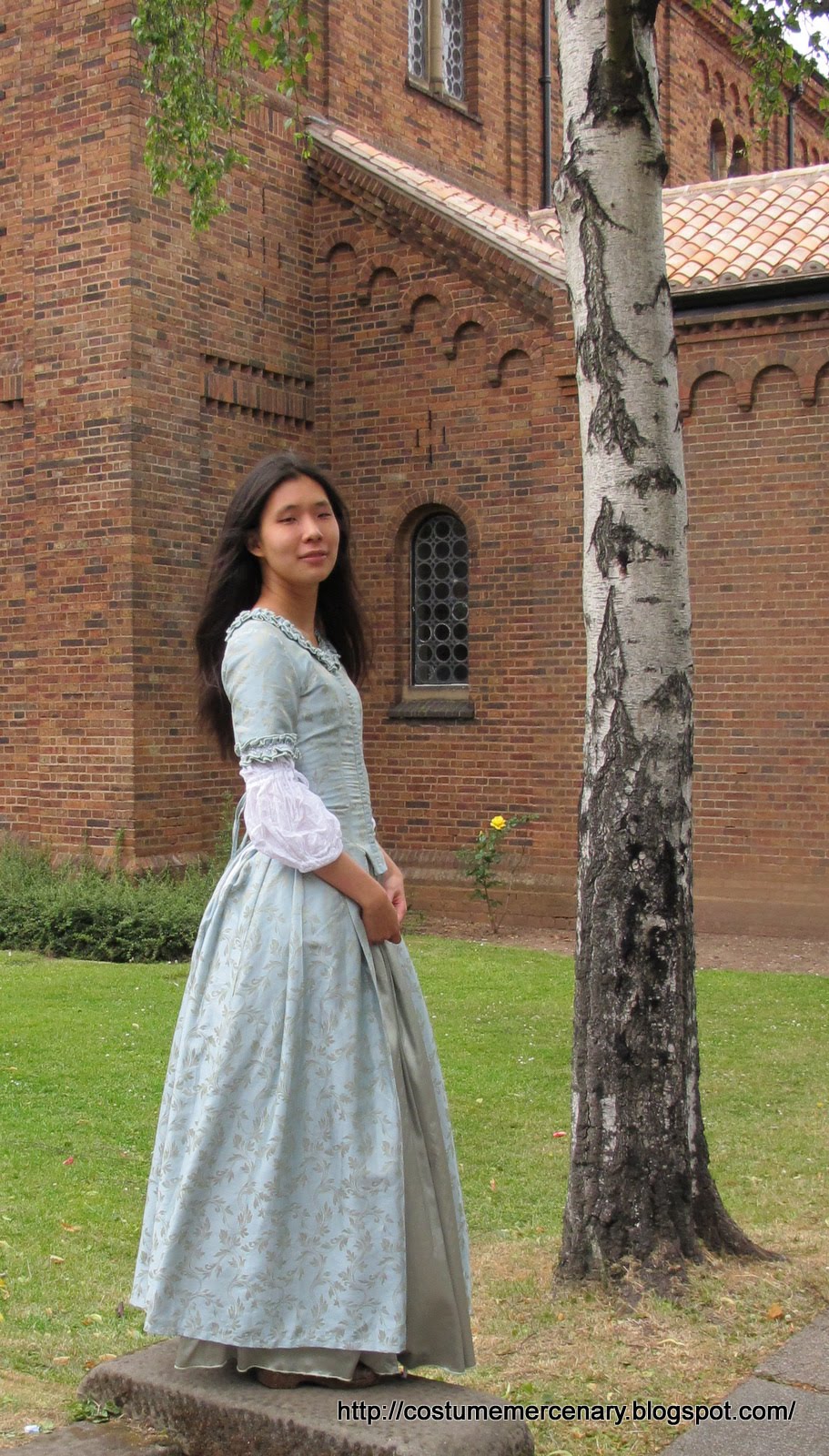 The Costume Mercenary Blue Damask Gown