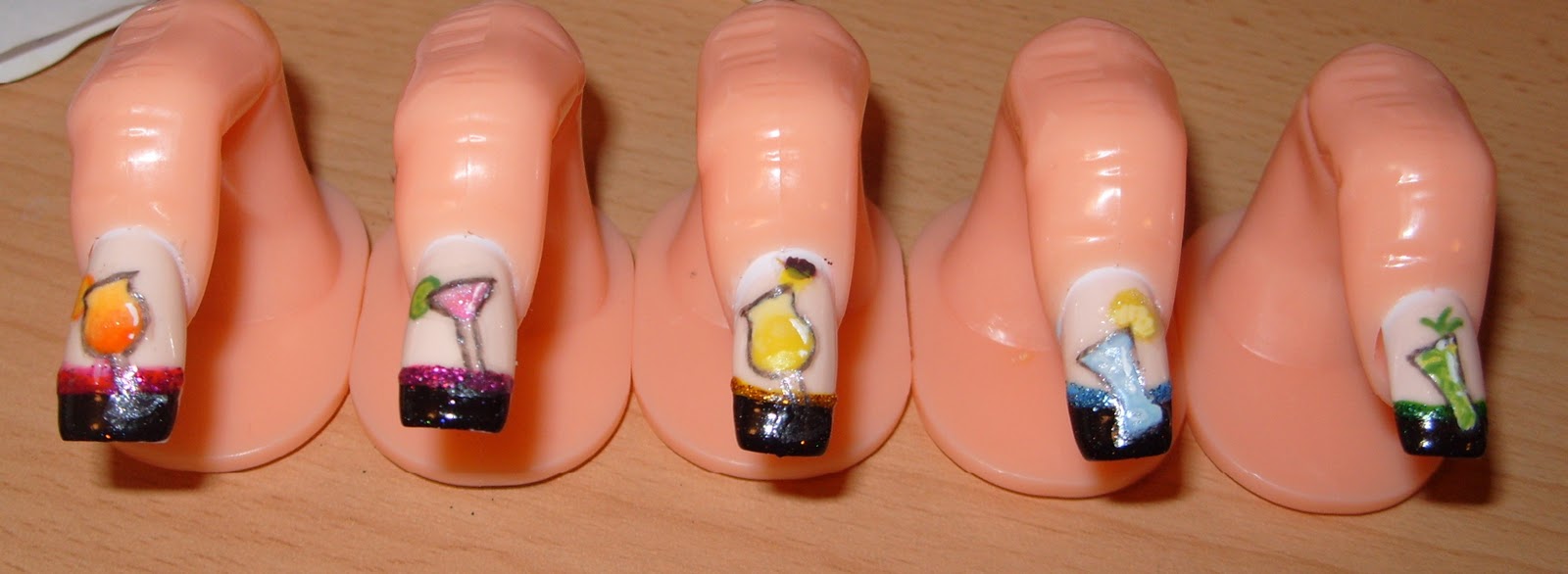 sharihearts Sparkly Cocktail Nail Art