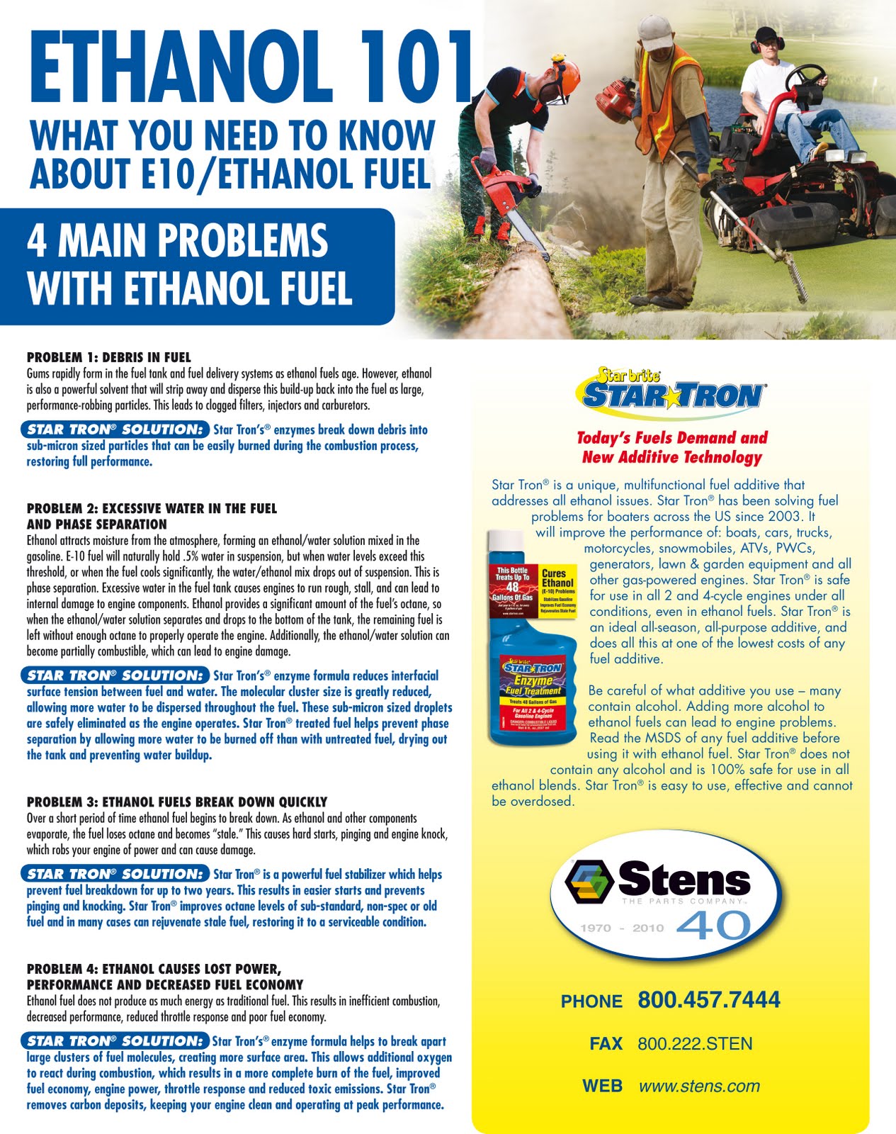 Stens The Parts Company What You Need to Know About Ethanol Fuel