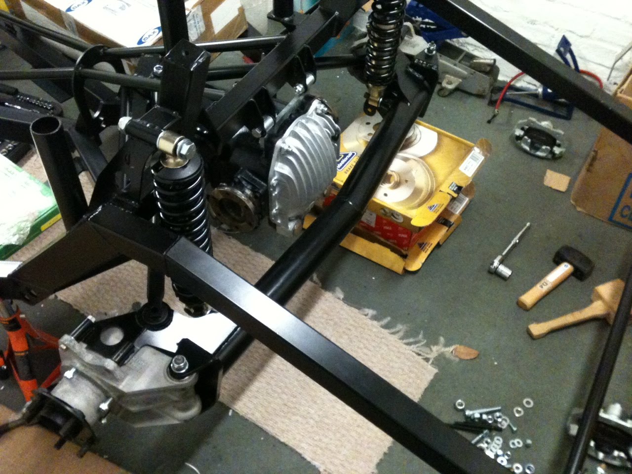 Dax Cobra Build Mega rear assembly progress