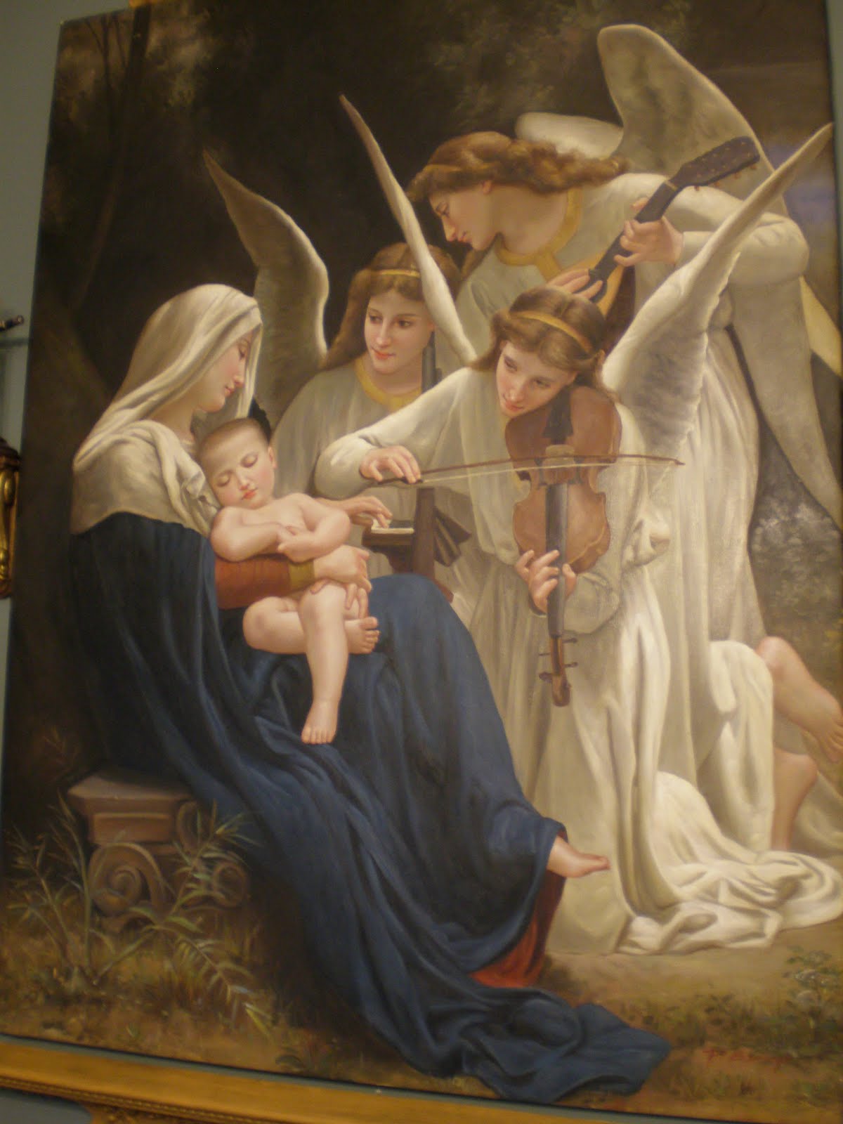CRISMÓN + CHRIEIN: La Virgen Maria con el Niño Jesús dormido escuchando ...