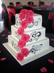 roses pink cake cakes vines rose fuschia sugar vine mackay siren weddings colors flowers sugarsirencakesmackay decor stuff froo pretty much