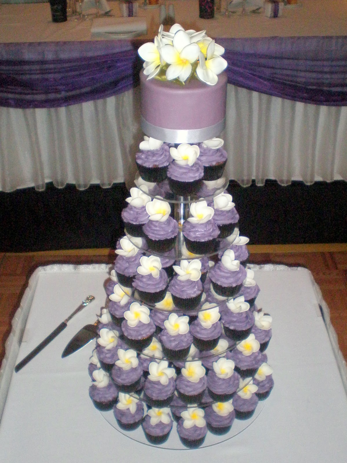Sugar Siren Cakes  Mackay Purple Frangipani Wedding  