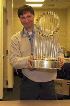 Ken-displaying Red Sox World Championship Trophy-2004
