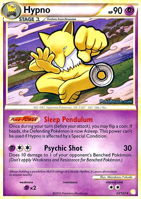 Pokemon Card Of The Day Hypno Heart Gold Soul Silver 