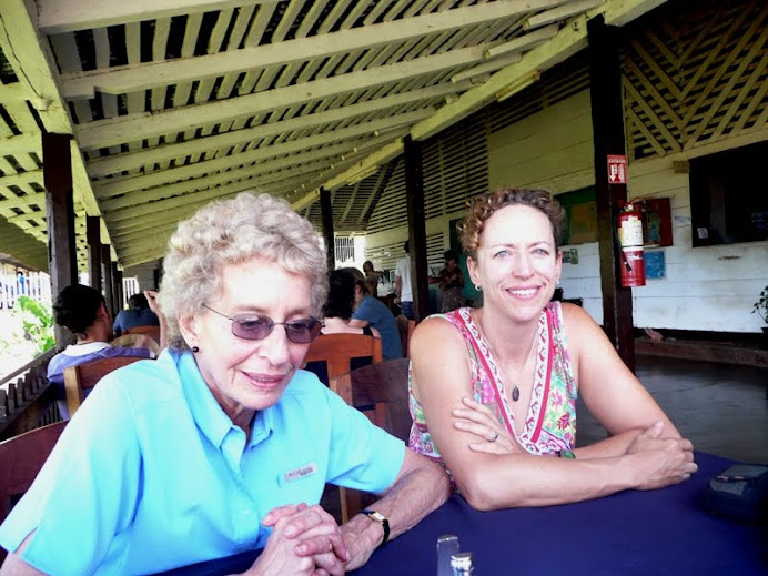 My mother and me at Finca Magdelena, Ometepe