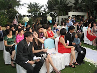 guest who attended the garden wedding ceremony
