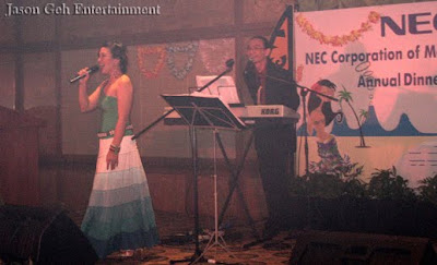 Event singer performing live at NEC Annual Dinner