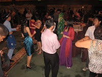 the guests dancing to the beat of the live band
