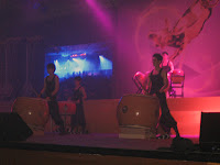 The drum troupe performing for the grand opening gambit