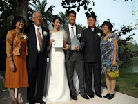 Wedding couple with their parents