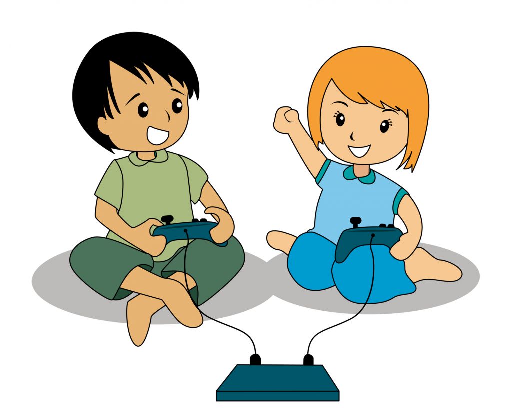 girl playing video games clipart - photo #15