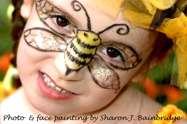 Butterfly Lullaby Sharon J Bainbridge Bumblebee Fairy Face Painting Mask Using Makeup You Already Have Cheap Face Paints Fairy Dress Costume And Fairy Hair