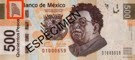 Cara o Cruz numismatica Nuevo billete 500 pesos Diego Rivera