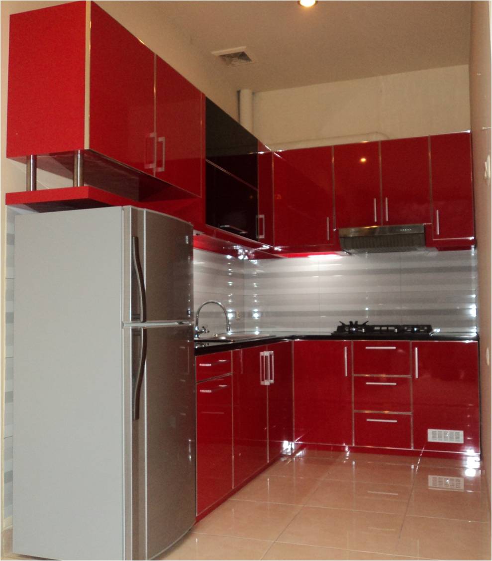 CENIZA FURNITURE Kitchen Set HPL Red Glossy