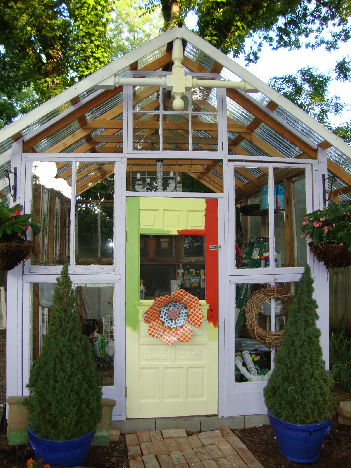 old window greenhouse Lady Butterbug