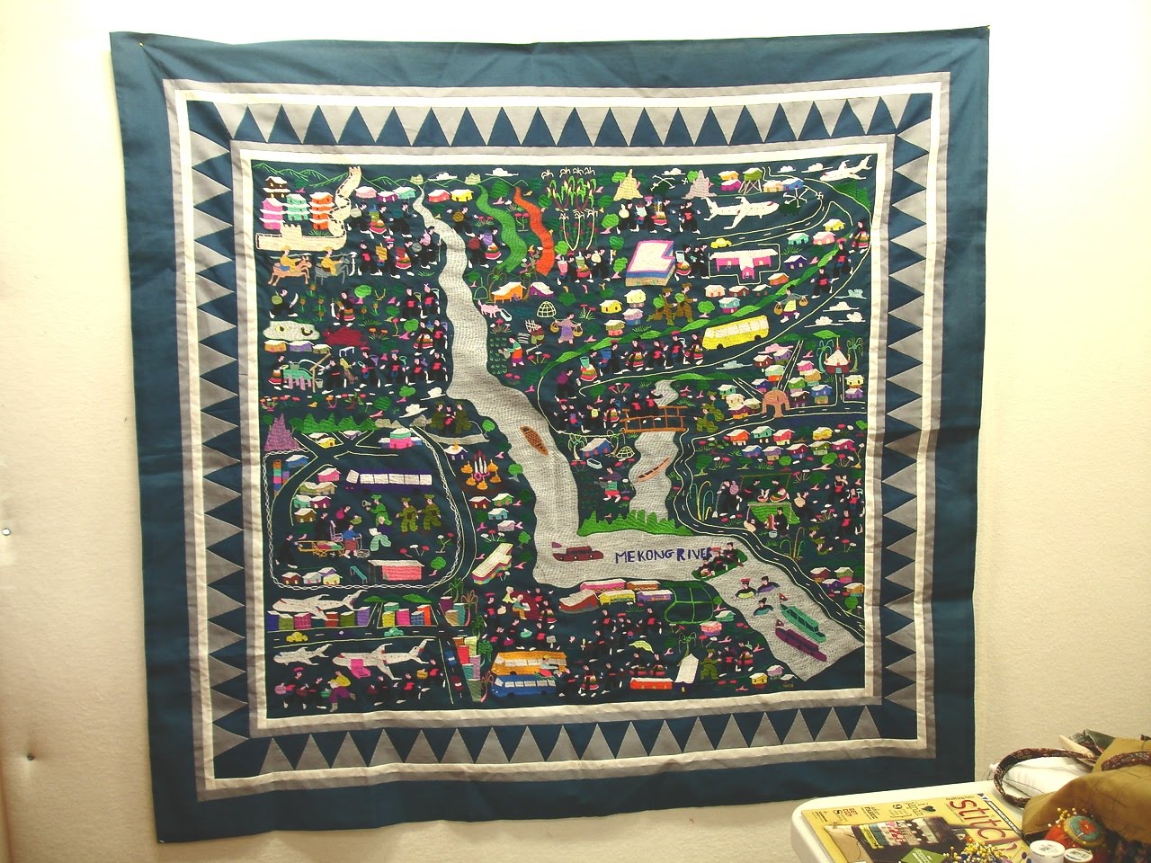 Priscilla Kibbee Hmong Story Quilt Escape to a New Life