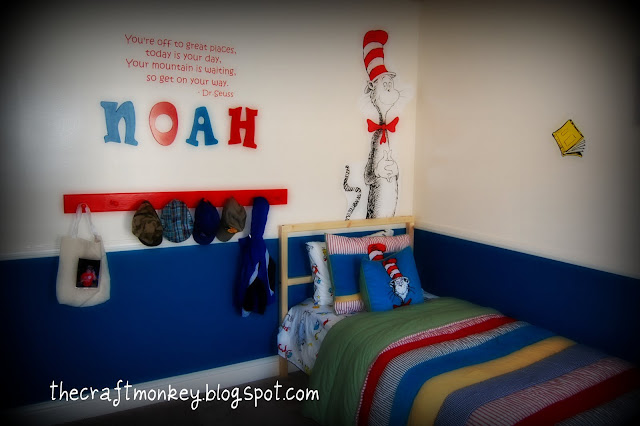 Cat in the Hat decorated boy's room