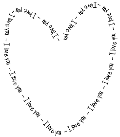 i love you word sketches