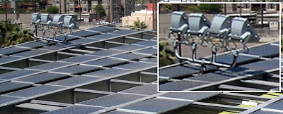 spotlight shaded solar array