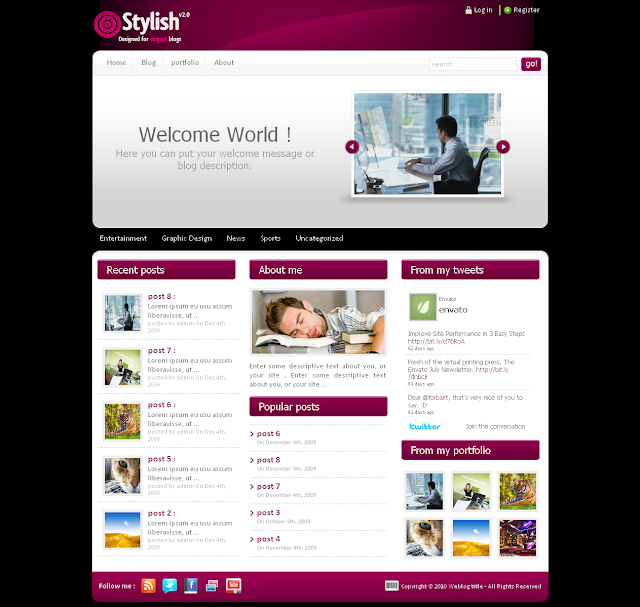 Stylish Wordpress Theme by Themeforest Free Download.