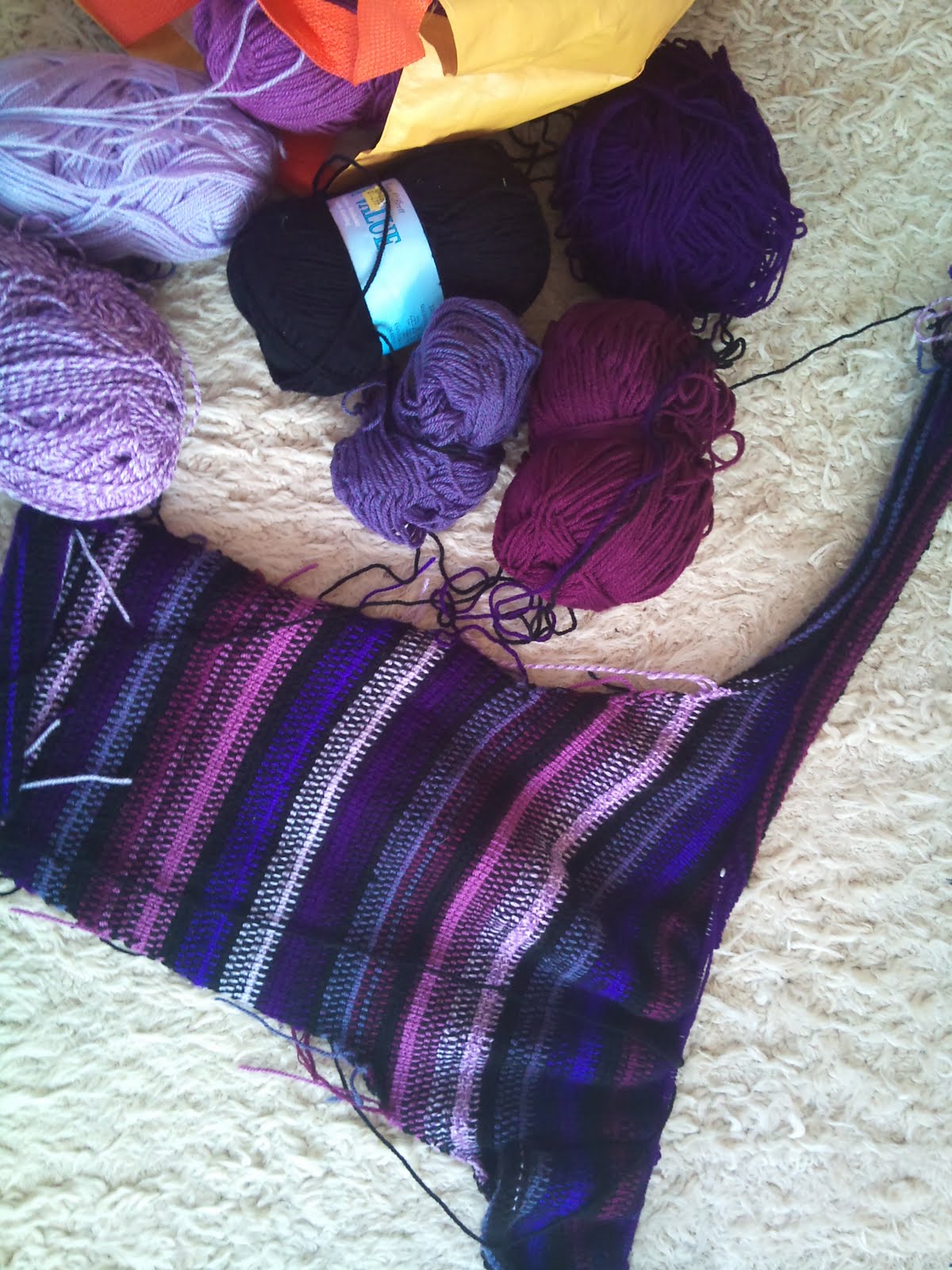 Juicie Lucie Creations Tunisian Crochet Jumper Progress.