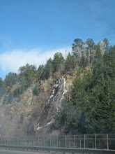cool waterfall along the road