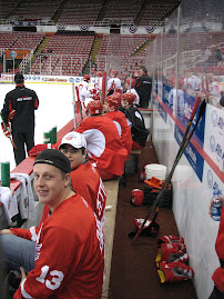 Earl & Darby on the Red Wings Bench