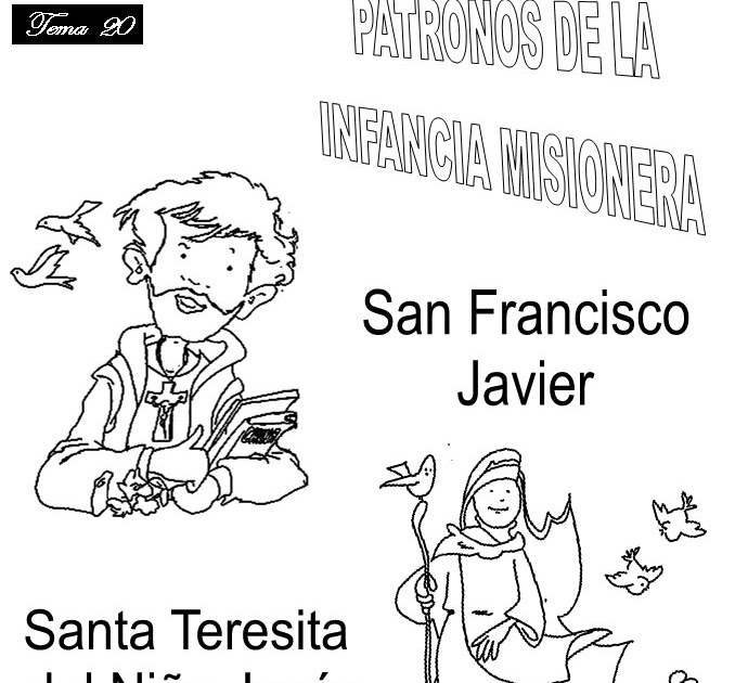 INFANCIA MISIONERA Colorear y pintar Santos Patronos de la Infancia