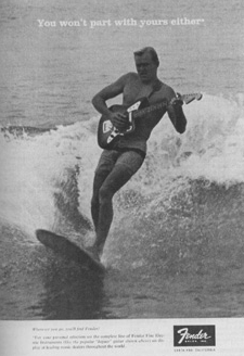 fender surf music publicité advertissment surfin estate blog surf culture