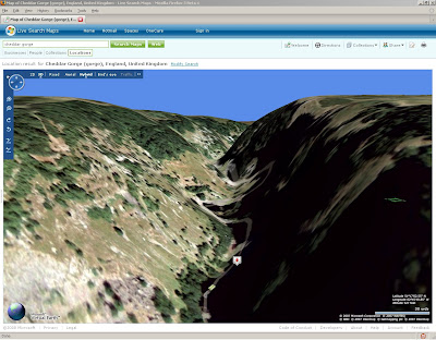 Cheddar Gorge 3D View Live Maps