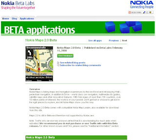 Nokia Beta Labs - Nokia Maps 2.0 Beta