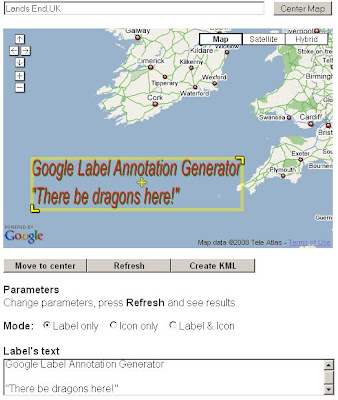 Google Maps Labels Annotation Generator