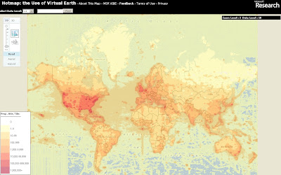 Hotmap Virtual Earth Users