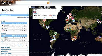 Bing Maps World Cup 2010 App