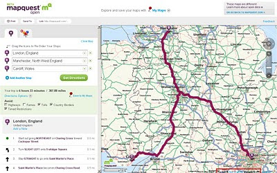 MapQuest Open Beta Open Street Map Data and Routes