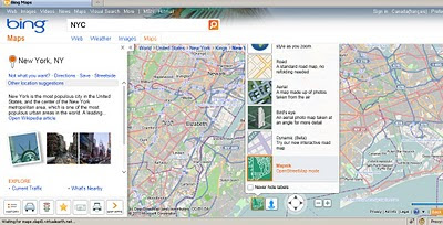 Open Street Map now in Bing Maps
