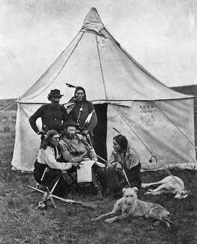 Custer with Indians, Montana Territory, 1871