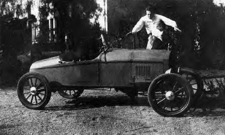 Henry Gunning & his car, 1928