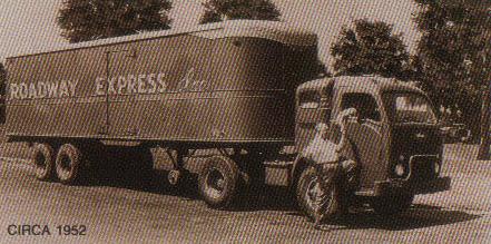 Roadway Express truck, @1952