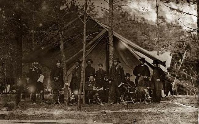 1864: General Grant at HQ, Cold Harbor, Va.