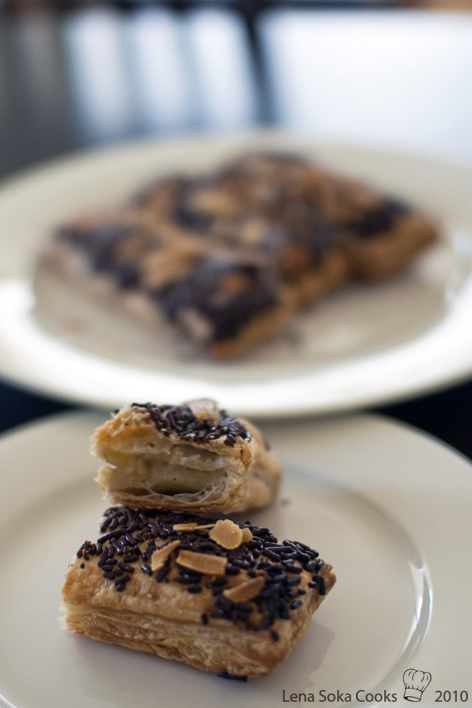 Lena Soka Cooks: Banana Choc Puff Pastry