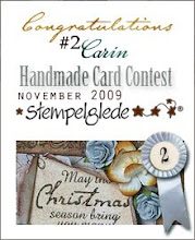 Stolt 2:a i Stempelgledes Handmade Card Contest 2009