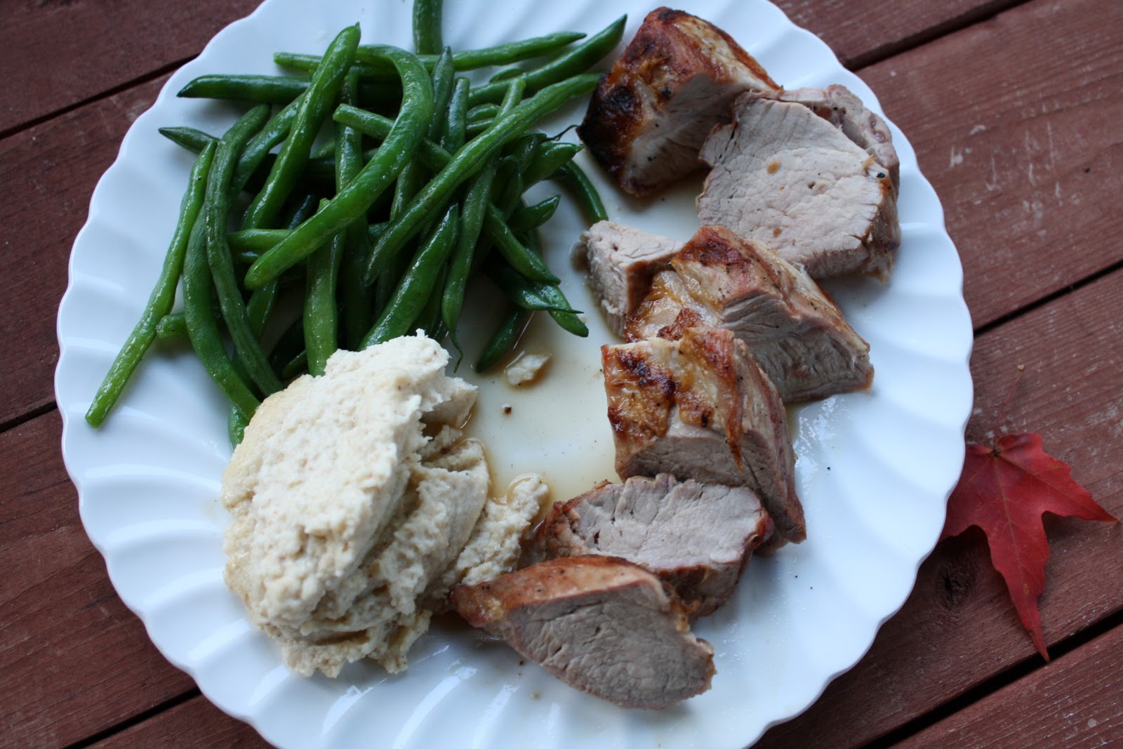 FlavorSings Grilled Pork with Cider Jus and Browned Butter Cauliflower